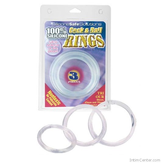 3 db-os átlátszó péniszgyűrű szett erotikus kényeztetéshez