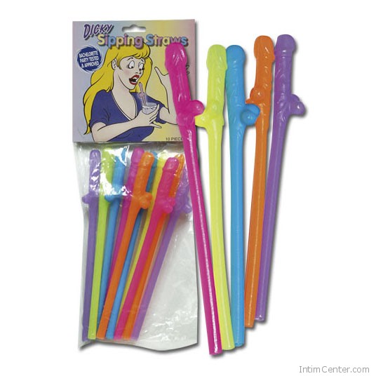 Pénisz végű színes szívószálak női koktélpartikhoz Pénisz végű színes szívószálak női koktélpartikhoz