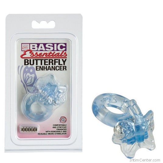 Pillangós, csiklóizgatós péniszgyűrű, kivehető tojásvibrátorral