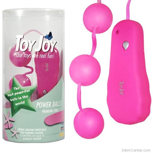 Puding rózsaszínű, 3 db-os vibrációs golyó a ToyJoy-tól