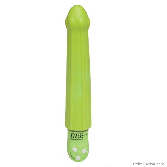 Ree single, zöld, függőlegesen erezetes vibrátor