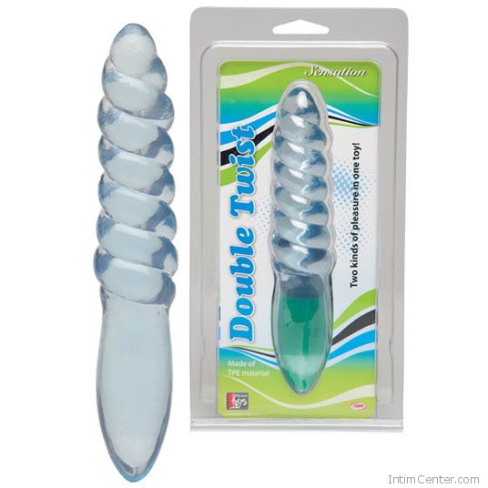 Kétvégű, átlátszó dildó anális ingerléshez