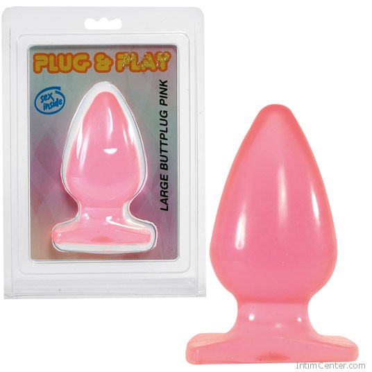 Nagy zselés análtágító, rózsaszín