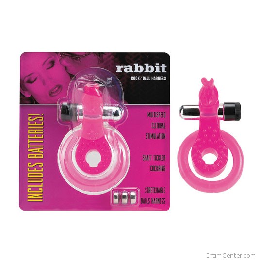 Nyuszis péniszgyűrű, kivehető mini vibrátorral