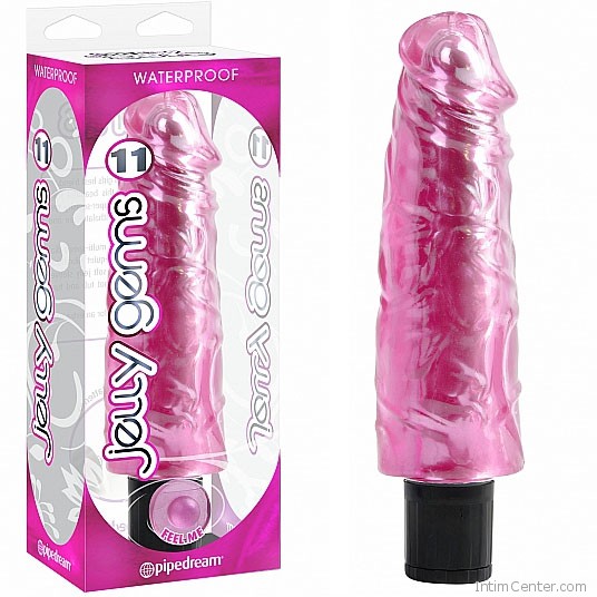 Jelly Gems 11, élethűen bordázott zselés vibrátor, a kedvenc