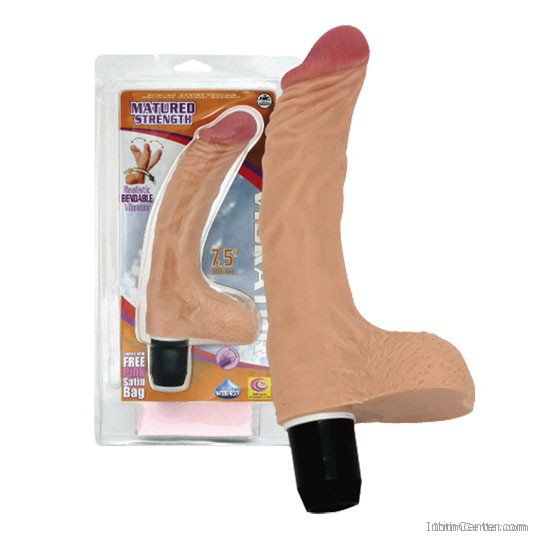 Realisztikus hajlítható herés vibrátor, 19 cm Realisztikus hajlítható herés vibrátor, 19 cm