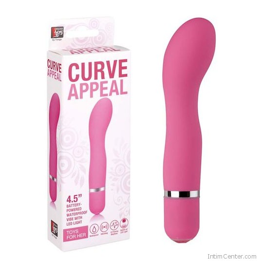 G-pontos vibrátor 100% szilikon, nagyfejű Curve Appeal