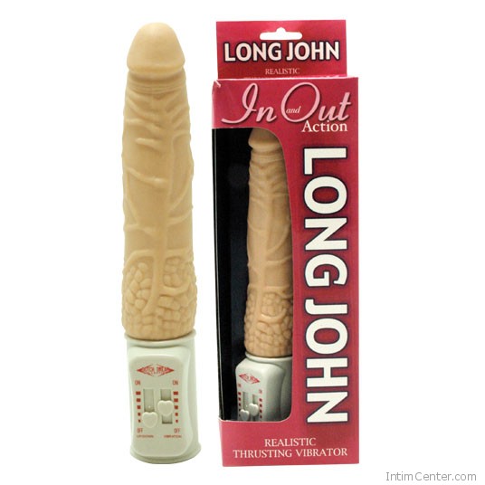 Long John fel-le is mozgó vibrátor, speciális funkcióval Long John fel-le is mozgó vibrátor, speciális funkcióval
