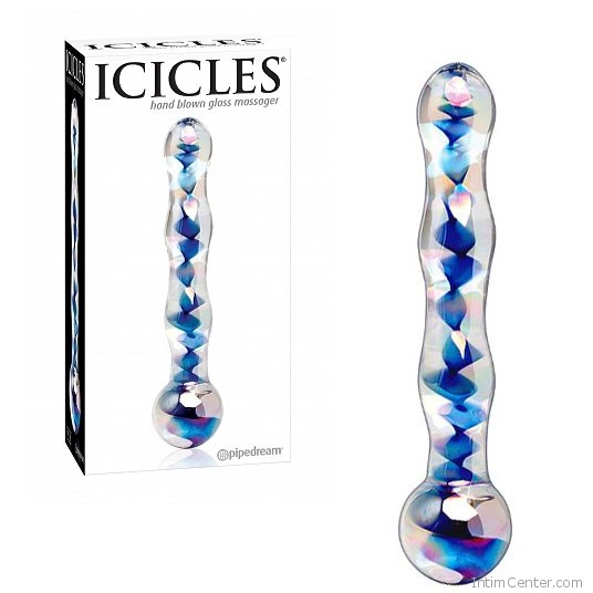 Luxus vonalú Icicles fúvott üveg dildó, No. 8 Luxus vonalú Icicles fúvott üveg dildó, No. 8