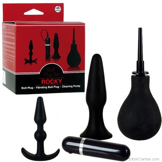 Rocky fekete anál toys készlet, 3 darabos Rocky fekete anál toys készlet, 3 darabos