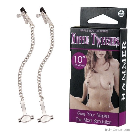 Kalapács formájú fém, extra súlyú mellbimbó csipesz