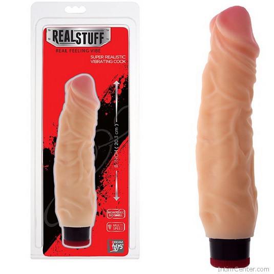 Valósághű vibrátor Real stuff 20 cm