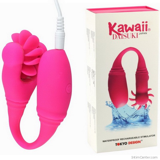 Vibrátor a hüvely és a csikló együttes izgatásához, forgónyelves Kawaii Daisuki 4 Vibrátor a hüvely és a csikló együttes izgatásához, forgónyelves Kawaii Daisuki 4
