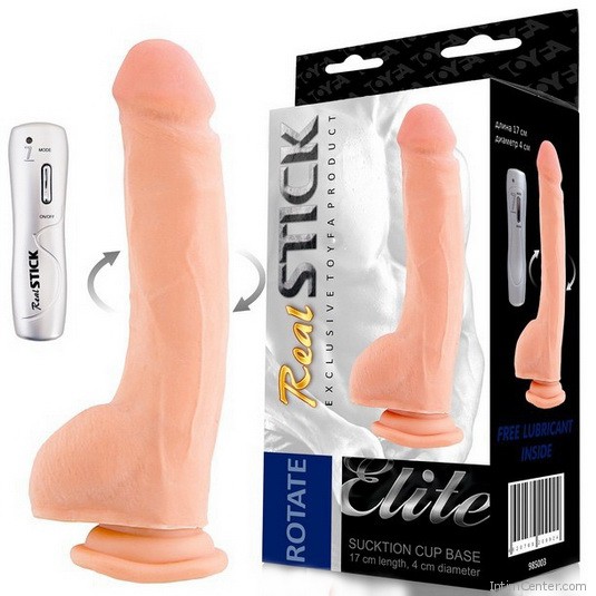 Valósághű vibrátor távirányítós, rotáló forgó műpénisz 17 cm, Elite Valósághű vibrátor távirányítós, rotáló forgó műpénisz 17 cm, Elite