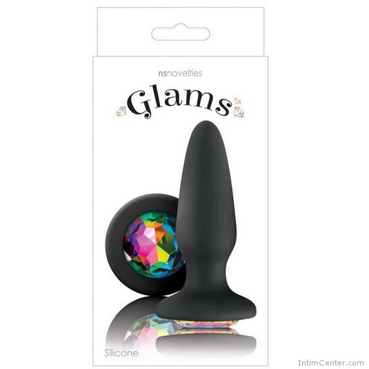 Anál plug ékkővel, szilikon Glams Rainbow Gem Anál plug ékkővel, szilikon Glams Rainbow Gem